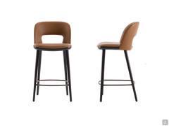 Vence, vue de face et de côté du tabouret, modèle de cuisine