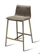 Tabouret rembourré Princess, structure en métal peint en bronze et rembourrage Joint 900