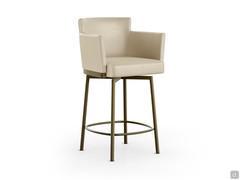 Tabouret Evora dans la version avec 4 pieds fixes, métal peint