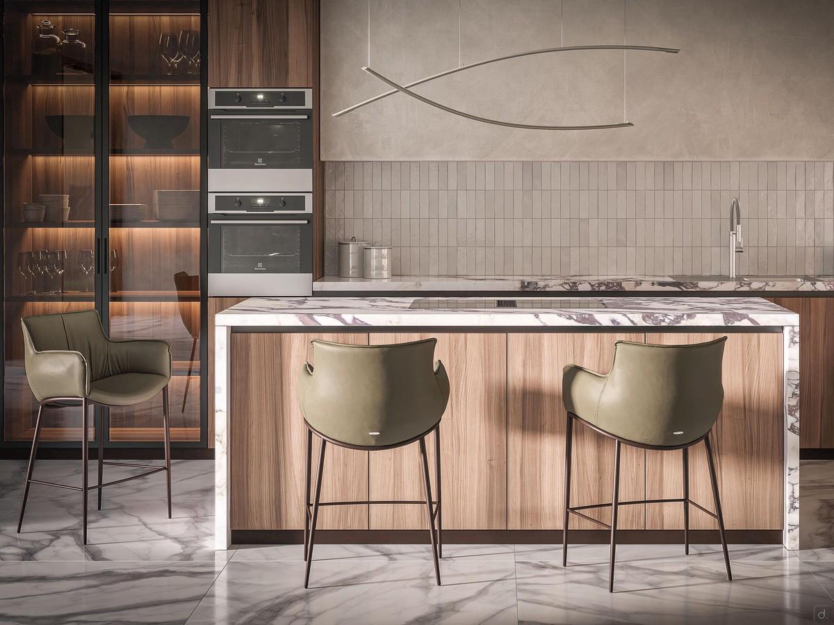 Tabouret de cuisine haut Rhonda de Cattelan