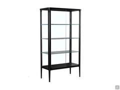 Vitrine élégante avec cadre en bois Epoch, modèle à deux portes cm 101 de large et cm 180 de haut