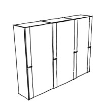 Structure pour armoire coulissante de la collection Player Structure pour armoire coulissante de la collection Player