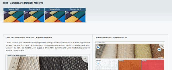 Come utilizzare il Menu a tendina del Campionario Materiali