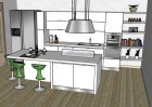 Küche - Modell Farben mit Materialien Modello a Colori con Materiali