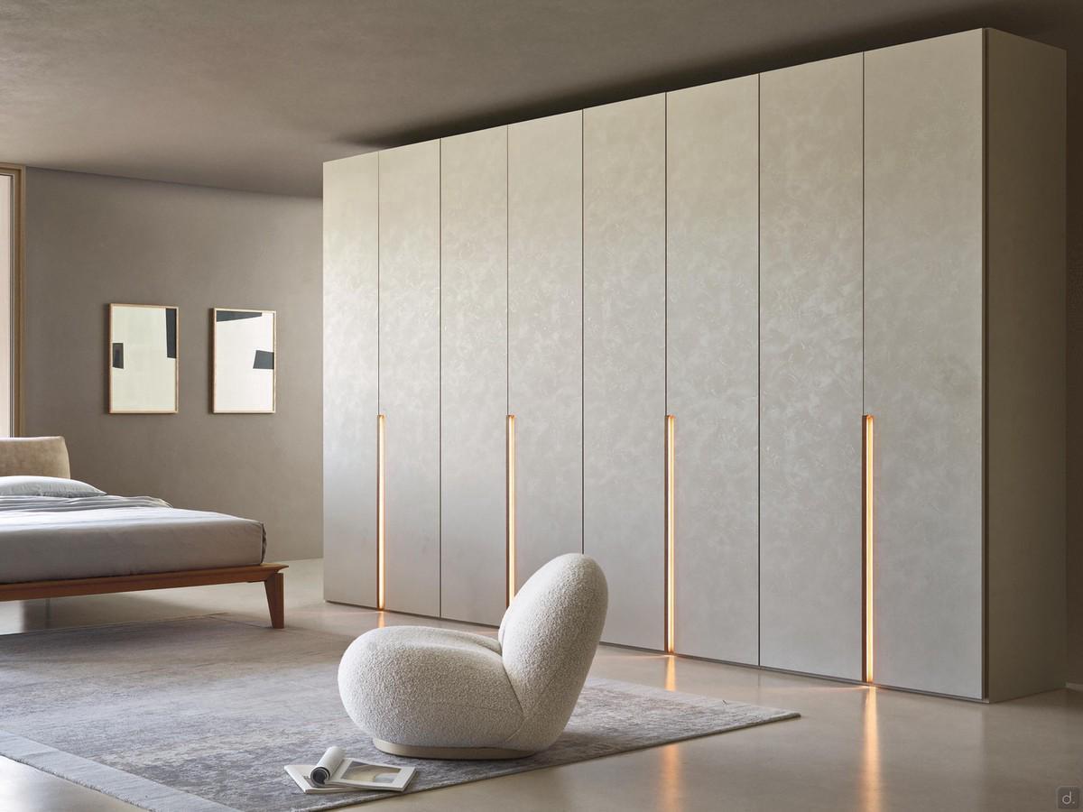 Armadio Indiana Pacific con maniglia integrata impreziosita dall'illuminazione LED incassata sul "fondo" della maniglia