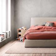 Comodino cilindrico Weston con anta in legno Fashion Wood Canapa e struttura laccato opaco Anfora