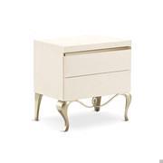 Comodino con piedini Ghirigori di Cantori con barra frontale (finitura struttura e piedini non disponibile)