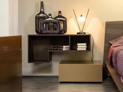 Comodino Oregon cm 60 p.47,3 h.26,3 a 1 cassetto in laccato metallizzato