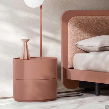 Comodino rotondo per camera da letto Chariot
