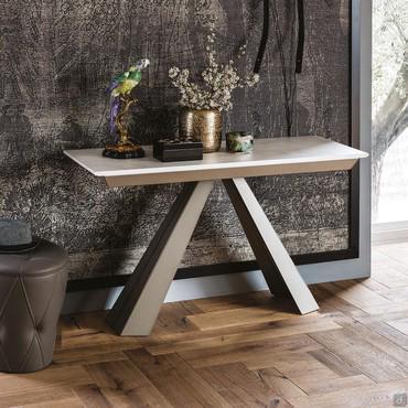 Consolle allungabile Convivium di Cattelan in nobilitato laminato LM02 bianco climb