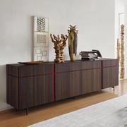 Credenza in legno con gola laccata bicolore Montana