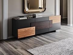 Credenza con inserti in legno Torino, modello con tre ante battenti - ideale in un soggiorno
