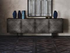 Credenza di design effetto spazzolato Arizona di Cattelan nella versione Brushed Grey