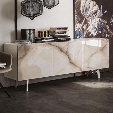 Credenza moderna con ante in ceramica Metropol di Cattelan