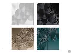 Dettagli delle 4 finiture laccate in cui è disponibile la credenza Crop (oltre alle personalizzazioni RAL): bianco, nero, Pearlgrey e Graublau