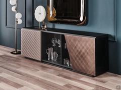 Credenza Aston di Cattelan con anda destra laccata brushed bronze