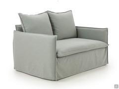 Divano letto Gilles rivestito in tessuto Imperia grigio