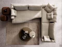 Particolare della penisola sagomata accostata ad angolo ad un lineare