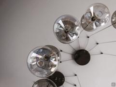 Lampada Sablier in cristallo trasparente disponibile nella versione singola o in composizioni di 12 o 24 paralumi