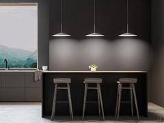 Lampadario moderno per cucina o soggiorno Poe Plus, sospensioni grandi in metallo bianco