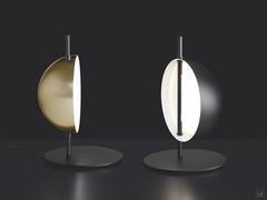 Lampade da tavolo Superluna con diffusori in metallo personalizzabili nelle colorazioni nero opaco e ottone anodizzato