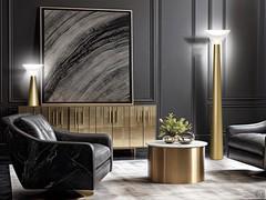 Lama è acquistabile nelle versioni da tavolo o nella variante da terra dall'altezza di 185 cm