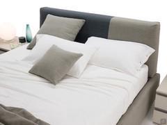 Letto Decor con rivestimento bicolore in tessuto