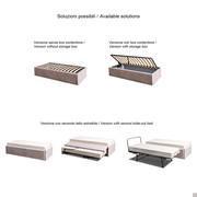 Letto imbottito singolo con contenitore Kirwin - soluzioni disponibili