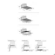 Schema dimensioni Letto Idaho con base o cornice in metallo (dimensioni riportate in millimetri)