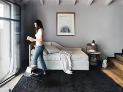Letto singolo imbottito trasformabile Birba nella versione con angolo sagomato
