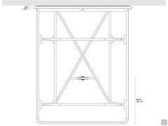 Schema dall'alto del letto Master nella versione con testiera "slim"