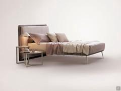 Letto Taylor con giroletto ultra-slim h.3 cm nella versione piazza e mezza (testiera con cuscino davanti unico)