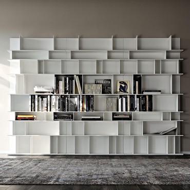 Libreria laccata bianca Wally di Cattelan