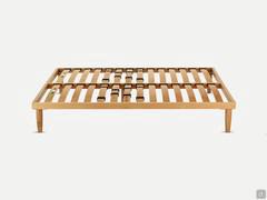 Rete a doghe matrimoniale Wood Frame