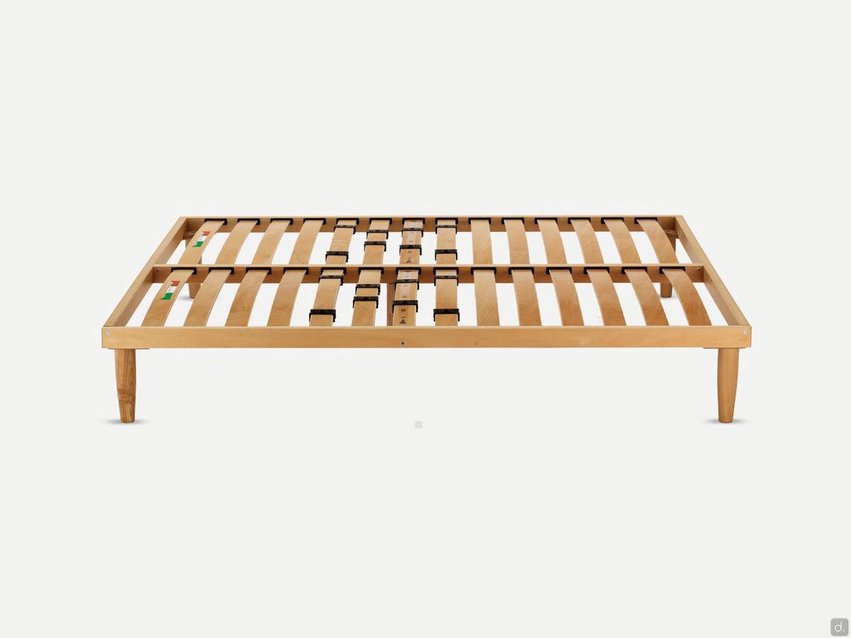 Rete a doghe matrimoniale Wood Frame