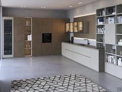Cucina angolare moderna con cantinetta vini Plan Line 04