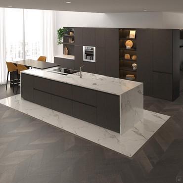 Cucina con isola e tavolo integrato Plan Rift 02