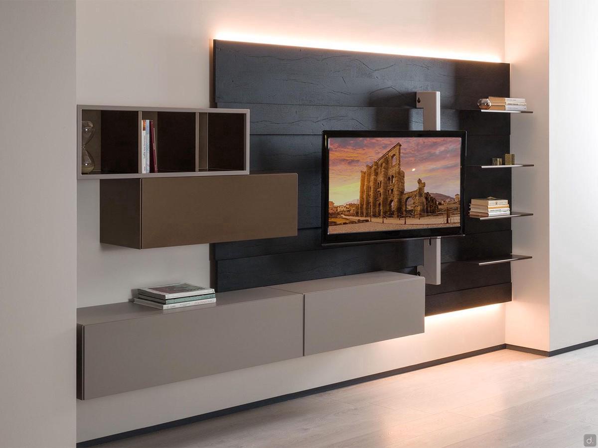 Parete attrezzata sospesa con boiserie Freehand 12 outlet
