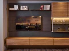 Boiserie con finestratura per tv sospesa per la parete Freehand 13 outlet