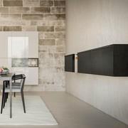 Pensile con anta a ribalta Plan in fashion wood Carbone