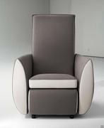 Poltrona elettrica Dalia di design particolare, disponibile bicolore