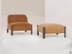 Poltrona Myla Lounge con Pouf abbinato
