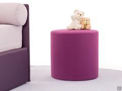 Pouf tondo in tessuto Cherie ideale per la cameretta