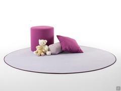 Pouf tondo in tessuto Cherie ideale per la cameretta