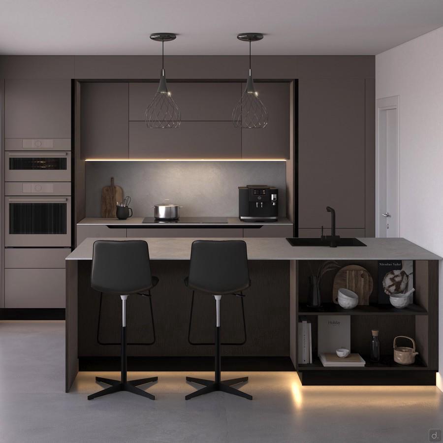 Cucina componibile su misura con isola a muro 161026