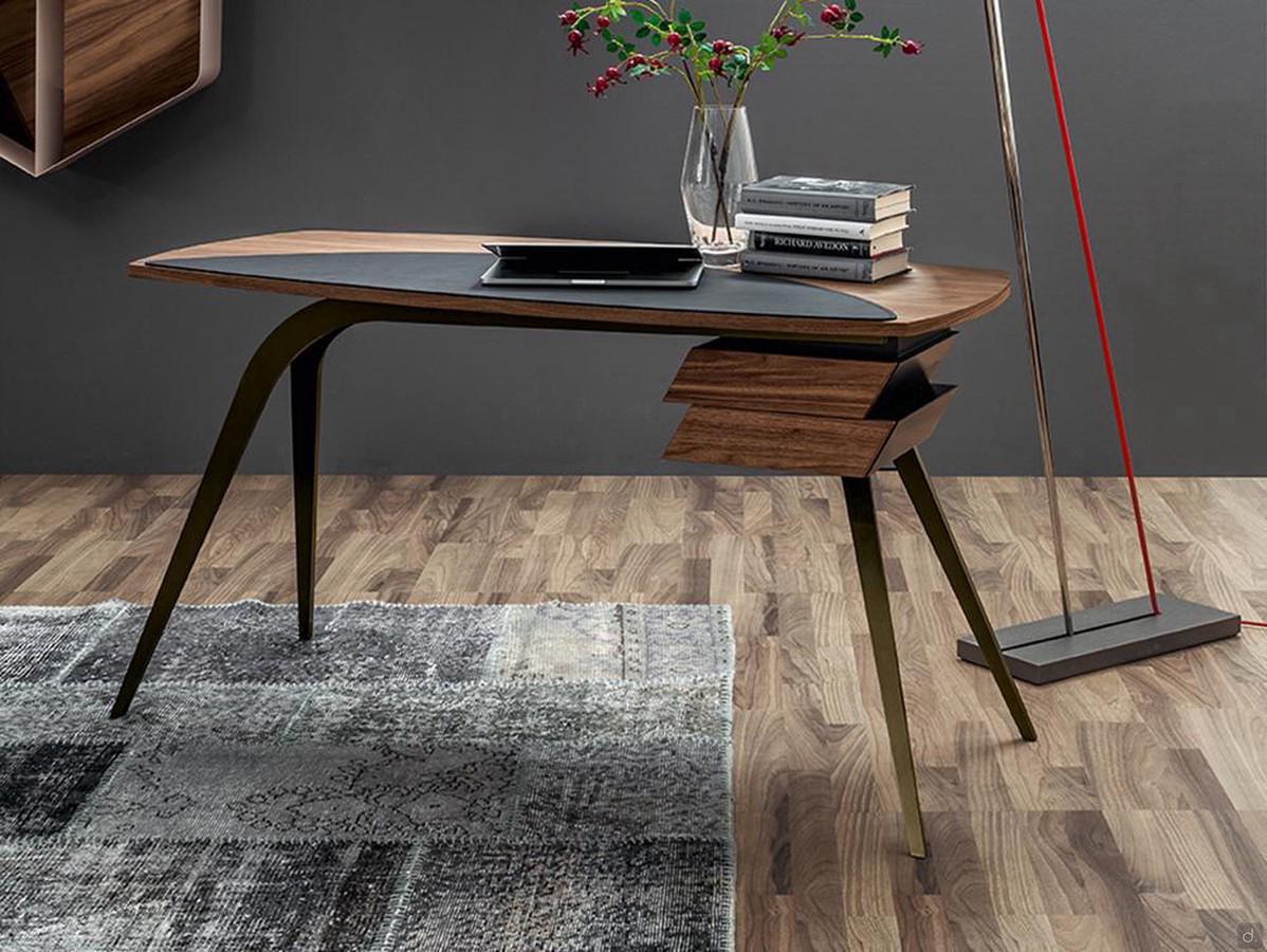 Scrittoio minimalista in legno essenza Plato