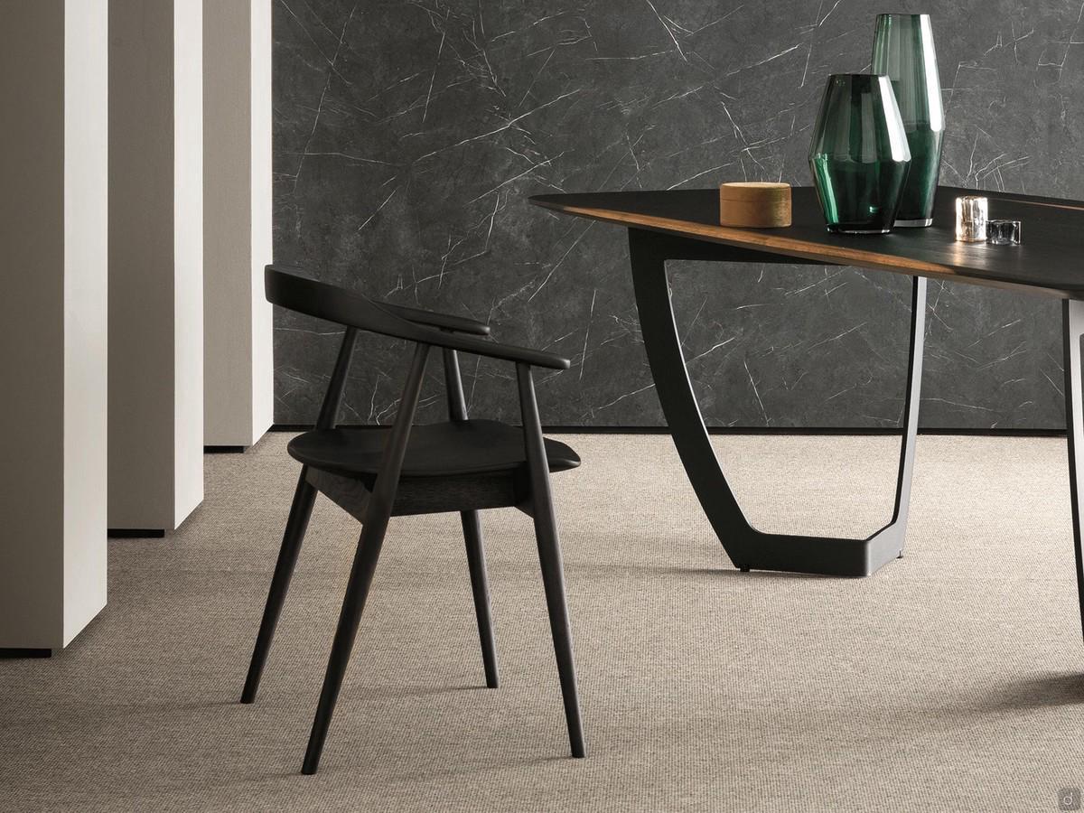 Sedia scandinava in legno curvato Esmeralda - realizzata interamente in legno massello o in rovere a poro aperto, laccato, con colori a scelta su scala RAL o NCS