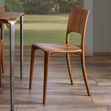 Sedia Carmen tutta in legno di rovere massello