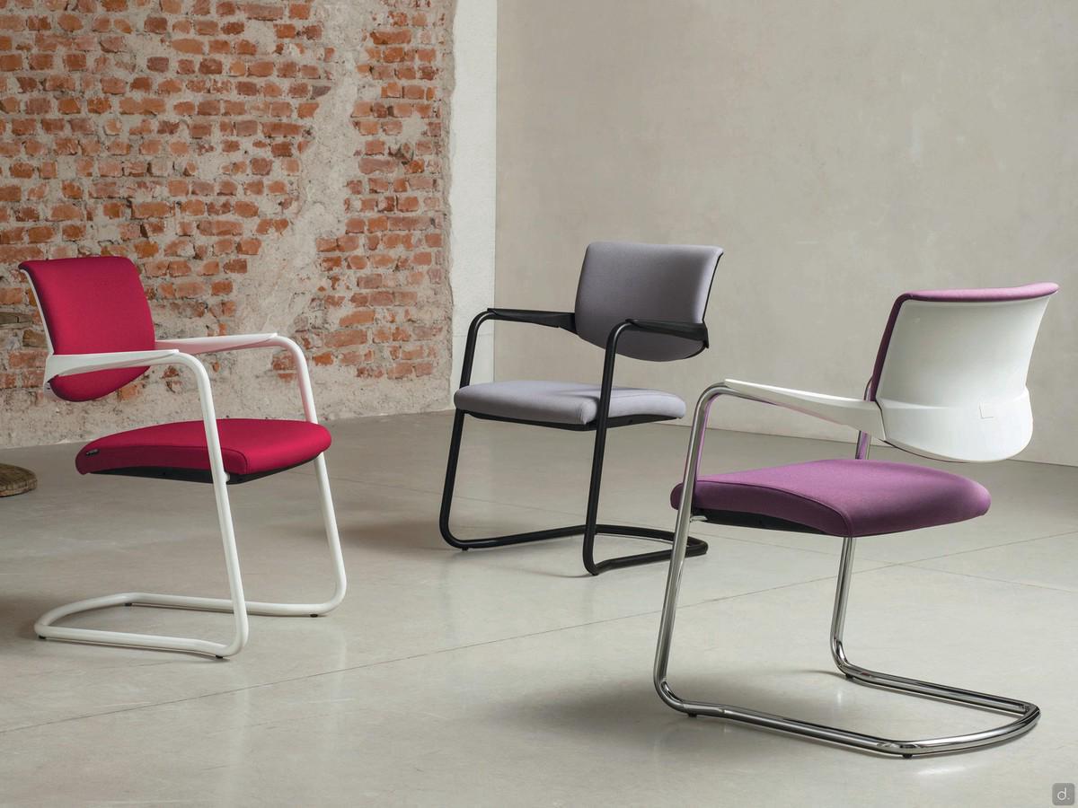 Sedia a sbalzo imbottita moderna Steve Cantilever