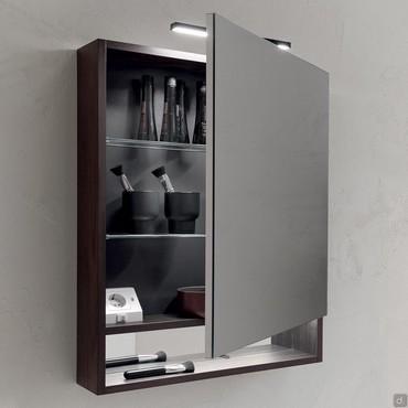 Specchio contenitore da bagno Stocky con vano a giorno inferiore